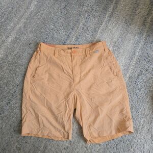 Simms Shorts Mens 30 Orange Outdoor Fishing Hiking Nylon Lightweight Quick Dry